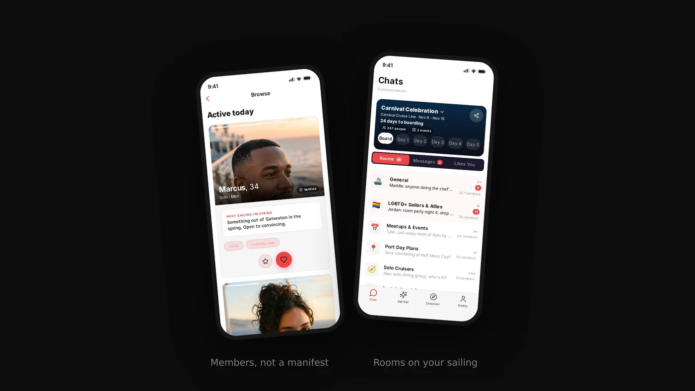 Nautir member browse and rooms for one sailing